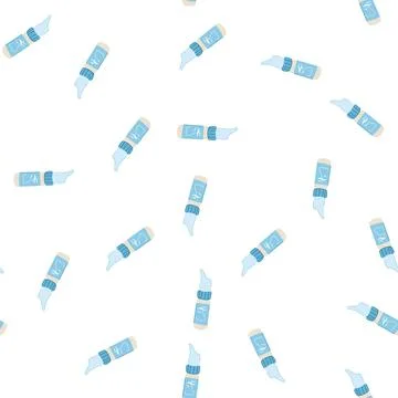 Pattern applicator nasal spray bottle cartoon vector Stock Illustration