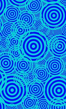 Pattern of aqua blue and royal blue various size circles abstract background 스톡 일러스트