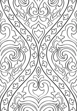 Pattern with arabesque for wallpaper. Stock Illustration