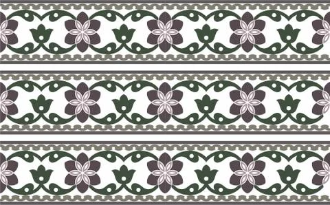 Pattern for Arabic design border Illustrazione stock