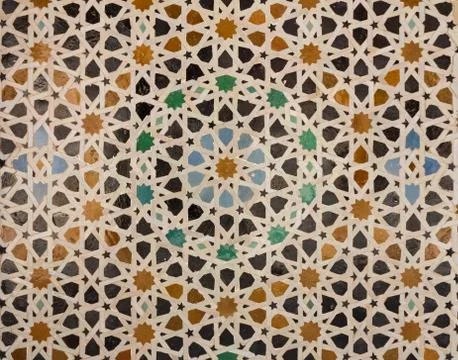 Pattern of arabic tiling or mosaic Stock Photos