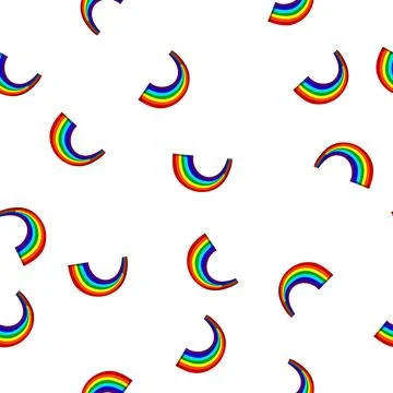 Pattern arc rainbow cartoon vector Stock Illustration