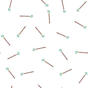Pattern arcane magic wizard stick cartoon vector Stock Illustration