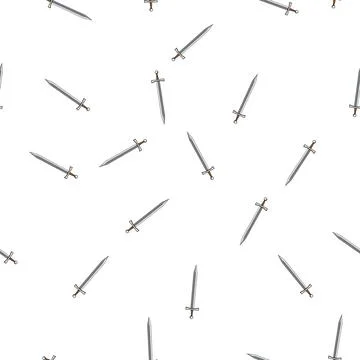 Pattern archaeology viking sword cartoon vector Stock Illustration