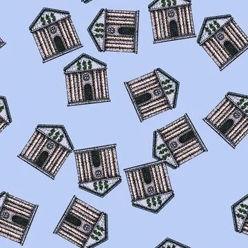 Pattern architecture bank building sketch hand drawn Illustrazione stock