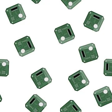 Pattern arduino microcontroller cartoon vector Stock Illustration