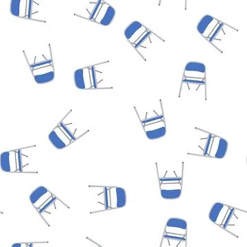 Pattern arm folding chair cartoon vector 库存插图