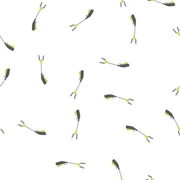 Pattern arm grabber tool cartoon vector Illustrazione stock