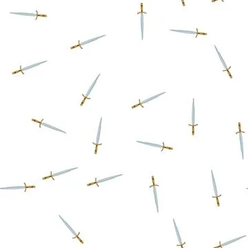 Pattern armor sword knight cartoon vector Stock Illustration