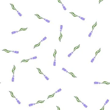 Pattern aromatherapy lavender cartoon vector Stock Illustration