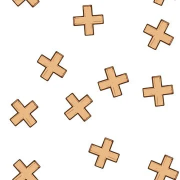 Pattern arrow wooden button cartoon vector Stock Illustration