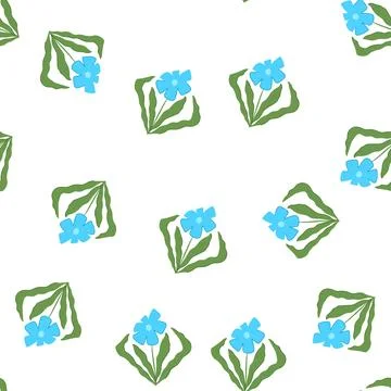Pattern art abstract square flowers cartoon vector 库存插图