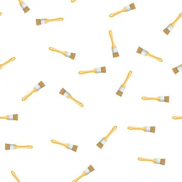 Pattern art artist paint brush cartoon vector Illustrazione stock
