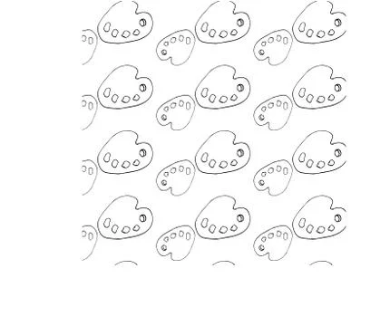 Pattern art palette illustration vector tool paint symbol object wood watercolor Illustrazione stock