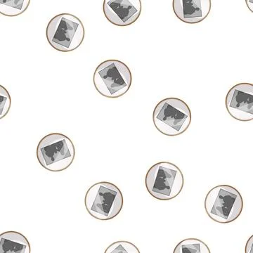 Pattern art photo frame cartoon vector Illustrazione stock