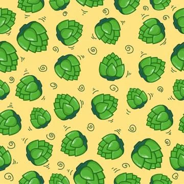 Pattern artichoke Seamless, cute artichoke background, for banner wall wallpa Stock Illustration