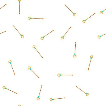 Pattern artifact trident magic cartoon vector 스톡 일러스트