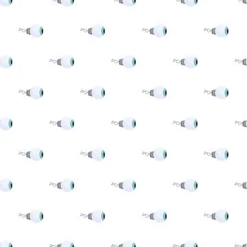 Pattern of artificial cyborg eyes with wires 스톡 일러스트