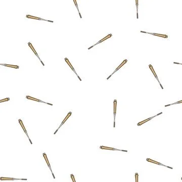 Pattern artistry chisel carving cartoon vector Illustration