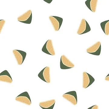 Pattern asian bamboo steamer cartoon vector Stock Illustration