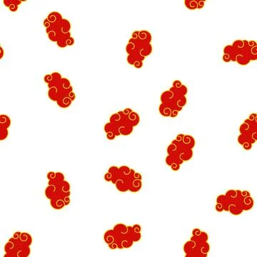 Pattern asian chinese cloud cartoon vector 스톡 일러스트