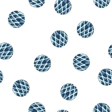 Pattern asian inspired blue scales pattern abstract circle design Ilustración de archivo