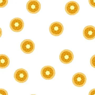 Pattern asian inspired circular motif with floral ornament design Stock Illustration