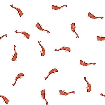 Pattern asian koi fish carp cartoon vector Stock Illustration