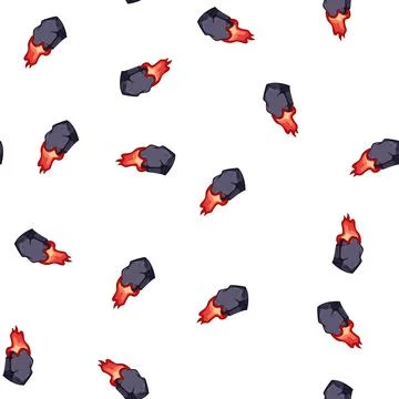 Pattern astronomy falling meteor cartoon vector Stockillustratie