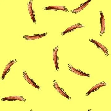Pattern astronomy shooting star sketch hand drawn Stock Illustration