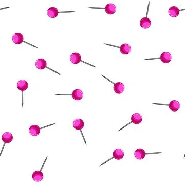 Pattern attach push pin cartoon vector sign Stockillustratie