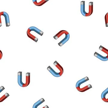 Pattern attract magnet cartoon vector イラスト素材