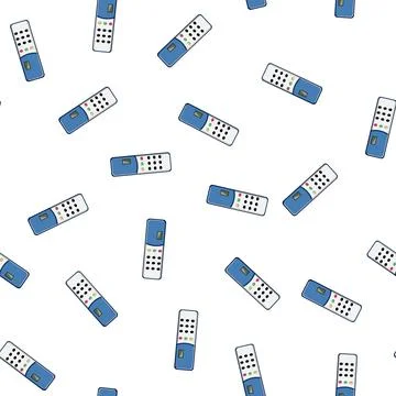Pattern audience voting clicker cartoon vector Stock Illustration