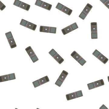Pattern audio dictaphone cartoon vector Illustrazione stock