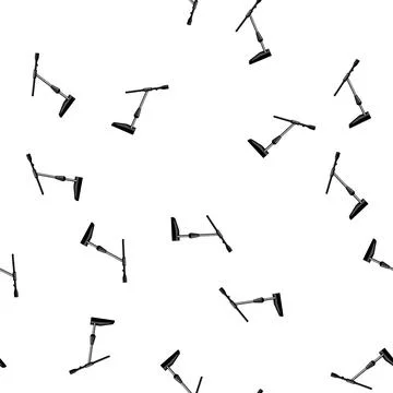 Pattern audio microphone stand cartoon vector Stock Illustration