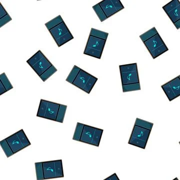 Pattern audio mp3 player cartoon vector Stock Illustration