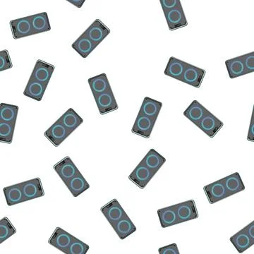 Pattern audio partybox sound cartoon vector Stock Illustration