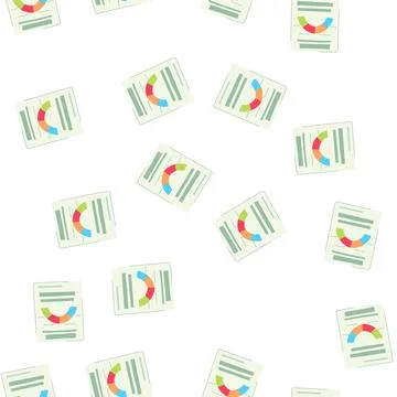 Pattern audit financial report cartoon vector Stock Illustration
