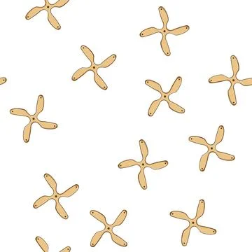 Pattern australia boomerang cartoon vector Stock Illustration