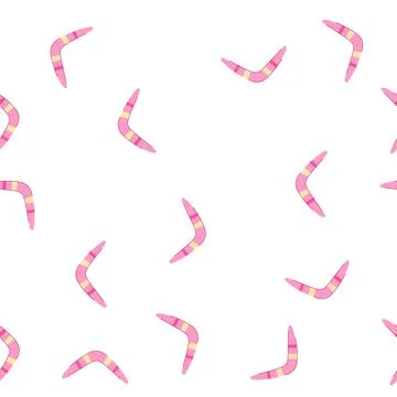 Pattern australia boomerang cartoon vector Stock Illustration