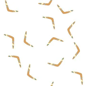 Pattern australian boomerang cartoon vector Stock Illustration