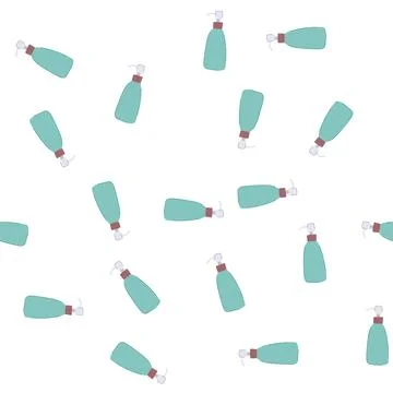 Pattern automatic liquid soap dispenser cartoon vector Stockillustratie