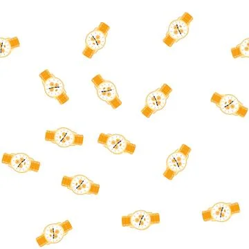 Pattern automatic watch wrist cartoon vector Stock Illustration