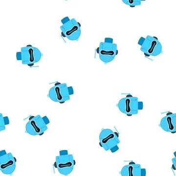 Pattern automation robot head cartoon vector Illustrazione stock