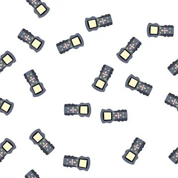 Pattern automotive car diagnostic scanner cartoon vector Ilustração Stock
