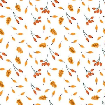 Pattern with autumn elements Stock Illustration