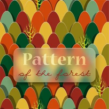 The pattern of an autumn forest Illustrazione stock