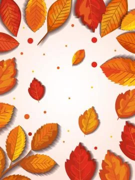 Pattern of autumn with leafs Stock Illustration