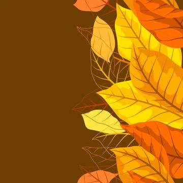 Pattern with autumn leaves. Background with various foliage. Illustrazione stock