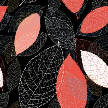 Pattern autumn leaves Illustrazione stock